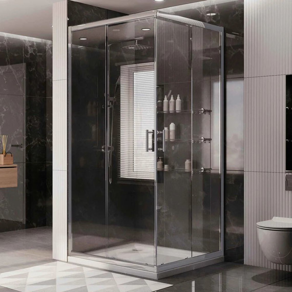 Душевое ограждение Ambassador Kingston 90x90 см 14011102, хром/прозрачное - фото 2