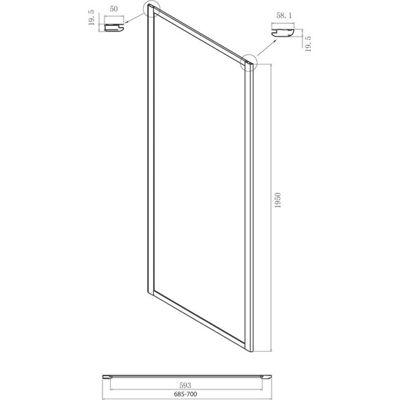 Душевое ограждение Ambassador Forsa 100x70 см 17021101NX-70NX, хром/прозрачное - фото 6