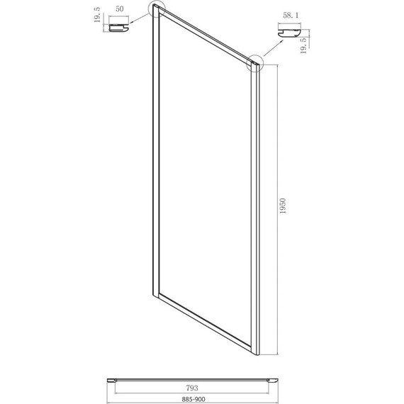 Душевое ограждение Ambassador Forsa 100x90 см 17021101NX-90NX, хром/прозрачное - фото 6