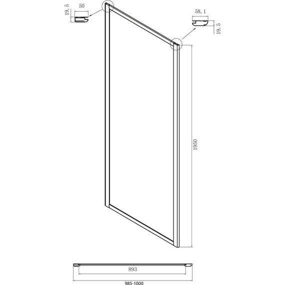 Душевое ограждение Ambassador Forsa 110x100 см 17021102NX-100NX, хром/прозрачное - фото 6