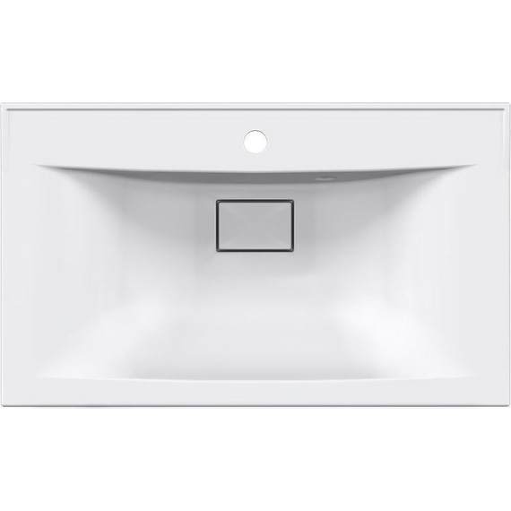 Тумба подвесная с раковиной Vincea Mia 75 см VMC-2MA750RW (раковина белая VCB-3M750W), тёмное дерево - фото 10