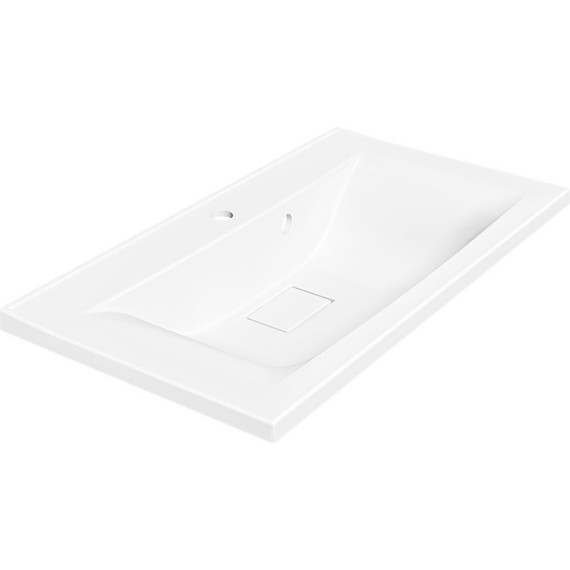 Тумба подвесная с раковиной Vincea Mia 80 см VMC-2MA800RW (раковина белая VCB-3M800W), тёмное дерево - фото 8