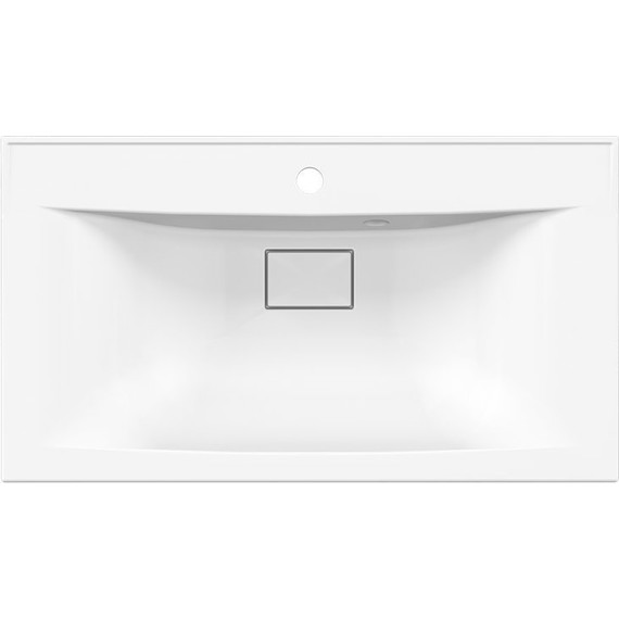 Тумба подвесная с раковиной Vincea Mia 80 см VMC-2MA800RW (раковина белая VCB-3M800W), тёмное дерево - фото 12