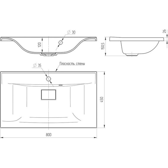 Тумба подвесная с раковиной Vincea Mia 80 см VMC-2MA800RW (раковина белая VCB-3M800W), тёмное дерево - фото 13