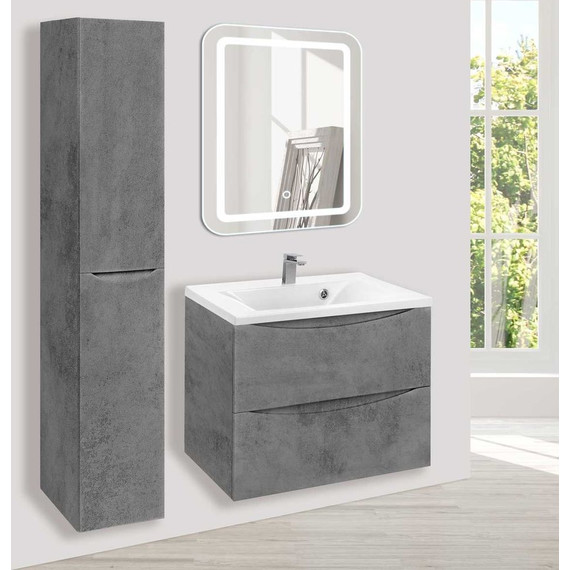 Тумба подвесная с раковиной Vincea Mia 65 см VMC-2MA650BT, бетон - фото, картинка 3 Тумба подвесная с раковиной Vincea Mia 65 см VMC-2MA650BT, бетон - фото 3