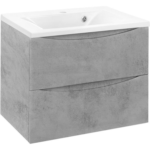 Тумба подвесная с раковиной Vincea Mia 65 см VMC-2MA650BT, бетон - фото, картинка 2 Тумба подвесная с раковиной Vincea Mia 65 см VMC-2MA650BT, бетон - фото 2
