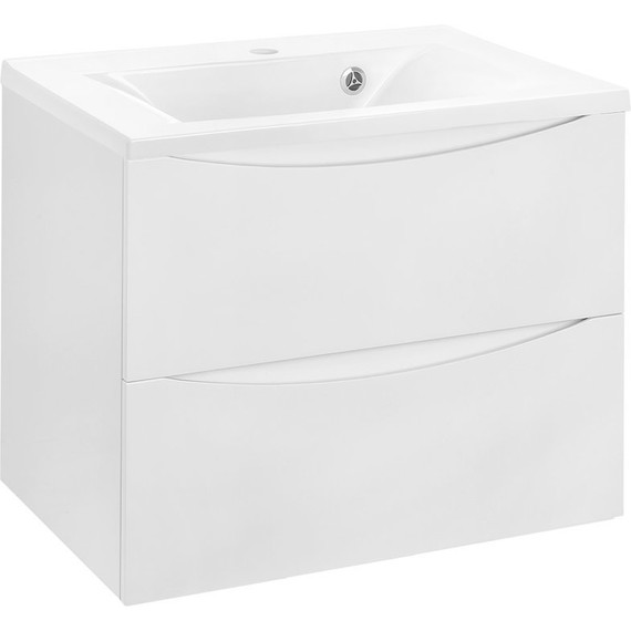 Тумба подвесная с раковиной Vincea Mia 65 см VMC-2MA650GW, белый глянец - фото 3