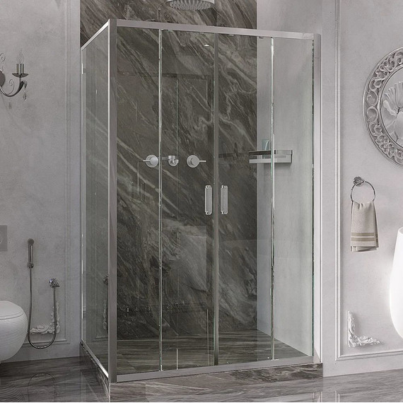 Душевое ограждение Ambassador Forsa 130x70 см 17021108AX-70AX, хром/прозрачное - фото 2