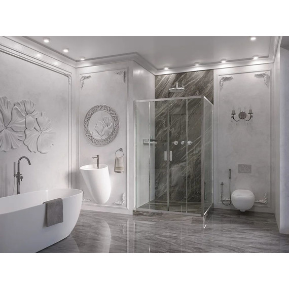 Душевое ограждение Ambassador Forsa 140x110 см 17021109AX-110AX, хром/прозрачное - фото 3