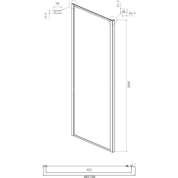 Душевое ограждение Ambassador Forsa 120x70 см 17021107AX-70AX, хром/прозрачное - фото 7