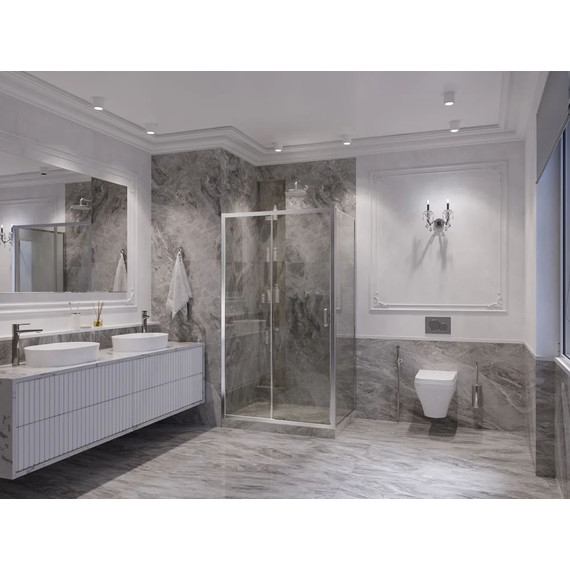 Душевое ограждение Ambassador Forsa 100x120 см 17021116AX-120AX, хром/прозрачное - фото 3