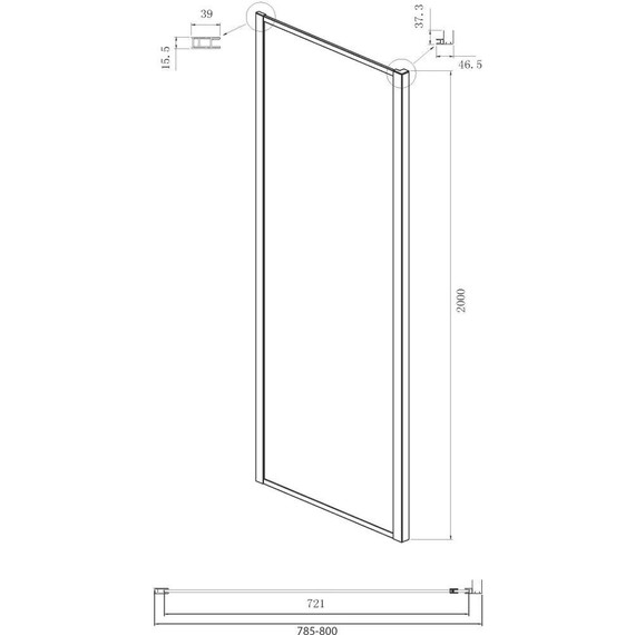 Душевое ограждение Ambassador Forsa 140x80 см 17021120AX-80AX, хром/прозрачное - фото 7