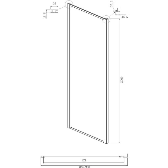 Душевое ограждение Ambassador Forsa 140x90 см 17021120AX-90AX, хром/прозрачное - фото 7