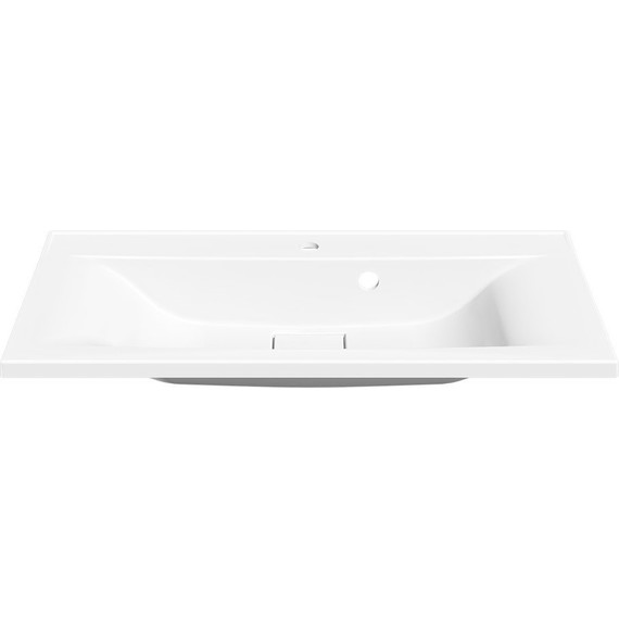 Тумба подвесная с раковиной Vincea Mia 90 см VMC-2MA900RW (раковина белая VCB-3M900W), тёмное дерево - фото 8