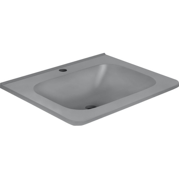 Тумба подвесная с раковиной Vincea Paola 60 см VMC-2P600RW (раковина серая VCB-2VP600G), тёмное дерево - фото 4