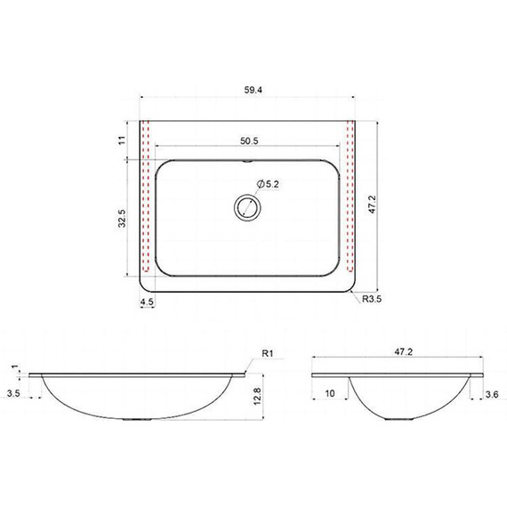 Тумба подвесная с раковиной Vincea Paola 60 см VMC-2P600BT (раковина черная VCB-2VP600B), бетон - фото 4