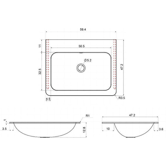 Тумба подвесная с раковиной Vincea Vico 60 см VMC-2V600RW (раковина серая VCB-2VP600G), тёмное дерево - фото 5