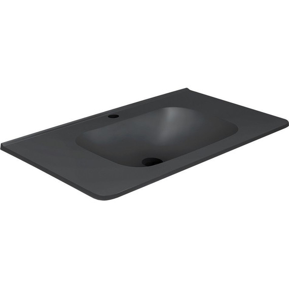 Тумба подвесная с раковиной Vincea Paola 80 см VMC-2P800VO (раковина черная VCB-2VP800B), дуб винтаж - фото 4