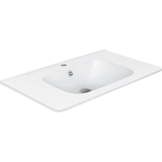 Тумба подвесная с раковиной Vincea Paola 80 см VMC-2P800RW (раковина белая VCB-2VP800W), тёмное дерево - фото 4