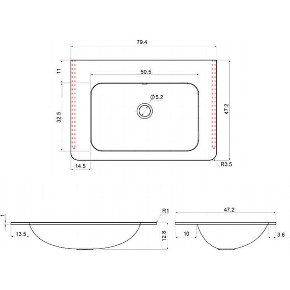 Тумба подвесная с раковиной Vincea Vico 80 см VMC-2V800GW (раковина белая VCB-2VP800W), белый глянец - фото 6