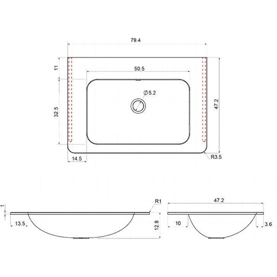 Тумба подвесная с раковиной Vincea Paola 80 см VMC-2P800GW (раковина черная VCB-2VP800B), белый глянец - фото 4