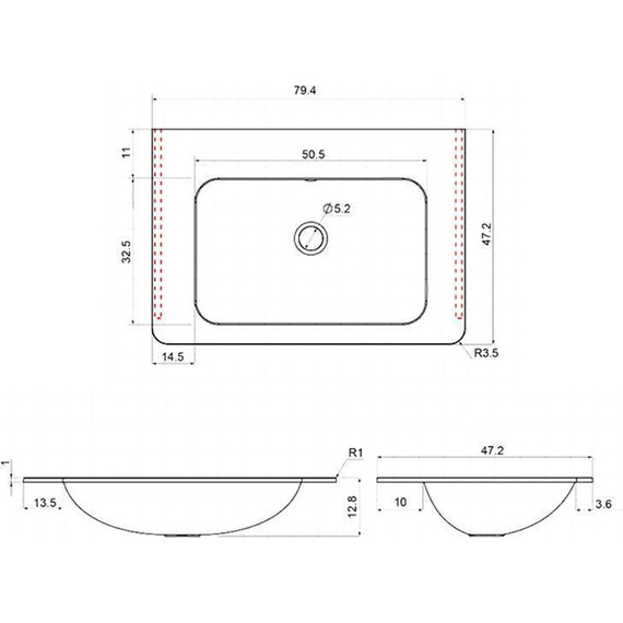 Тумба подвесная с раковиной Vincea Paola 80 см VMC-2P800RW (раковина серая VCB-2VP800G), тёмное дерево - фото 5