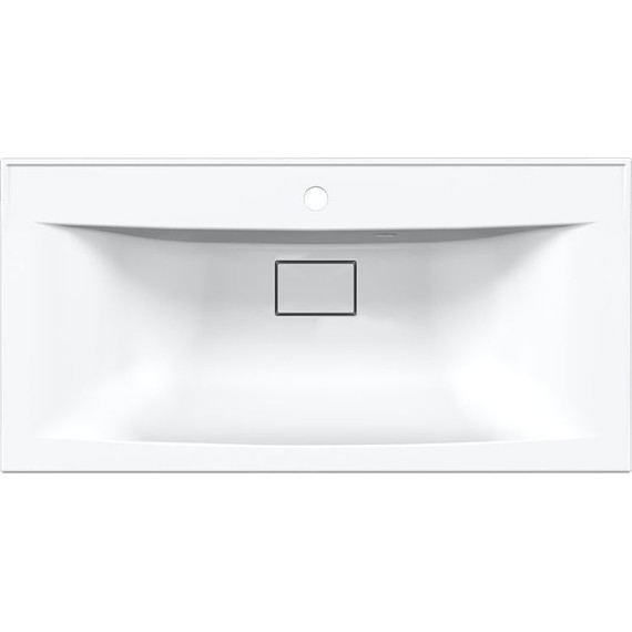 Тумба подвесная с раковиной Vincea Mia 90 см VMC-2MA900RW (раковина белая VCB-3M900W), тёмное дерево - фото 11