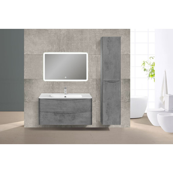 Тумба подвесная с раковиной Vincea Paola 100 см VMC-2P100BT, бетон - фото 3