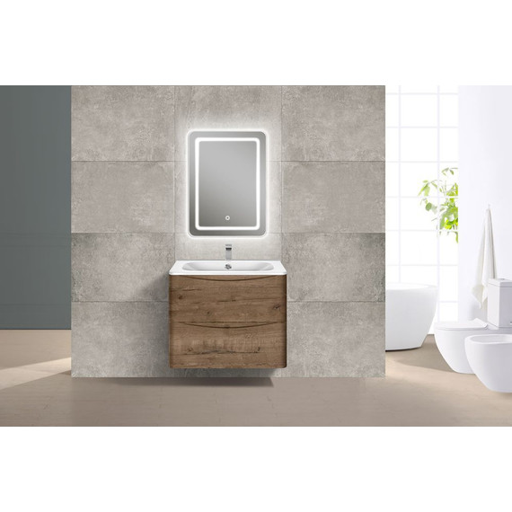 Тумба подвесная с раковиной Vincea Paola 60 см VMC-2P600VO (раковина белая VCB-2VP600W), дуб винтаж - фото 3