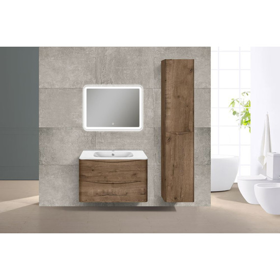 Тумба подвесная с раковиной Vincea Paola 80 см VMC-2P800VO (раковина белая VCB-2VP800W), дуб винтаж - фото 3