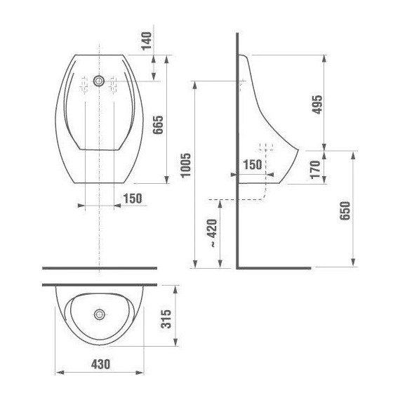 Писсуар Jika Domino 4110.1.000.000.1 - фото 2