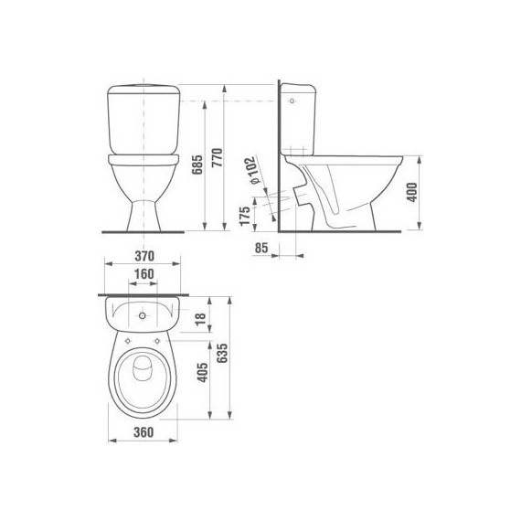 Унитаз-компакт Jika Lyra 8.2423.4.000.242.9 - фото, картинка 2 Унитаз-компакт Jika Lyra 8.2423.4.000.242.9 - фото 2