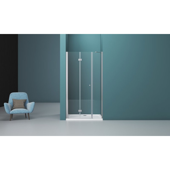 Душевая дверь BelBagno 150 см ALBANO-BS-13-60+90-C-Cr, хром/прозрачное - фото 3