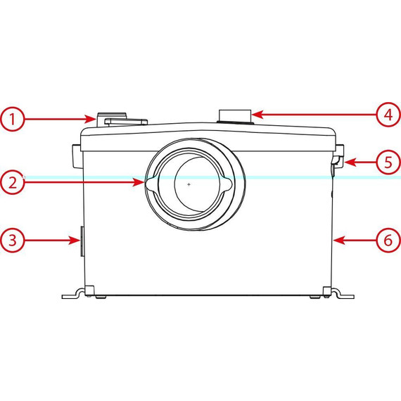 Канализационная насосная установка Jemix Sololift2 STP-100 LUX (2 входа + унитаз) - фото 7