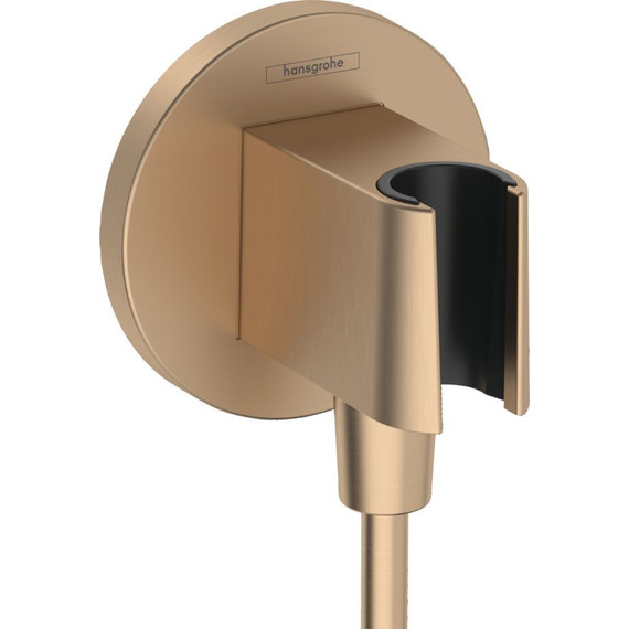Шланговое подсоединение с держателем Hansgrohe FixFit Porter S 26888140, шлифованная бронза - фото 