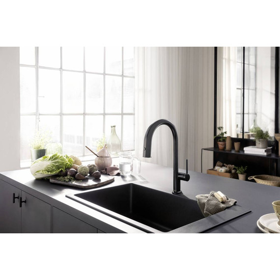 Смеситель для кухни Hansgrohe Aqittura M91 FilterSystem 210 76803670, черный матовый - фото 2