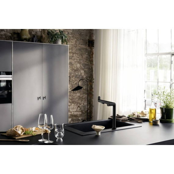 Смеситель для кухни Hansgrohe Aqittura M91 FilterSystem 240 76804670, черный матовый - фото 3