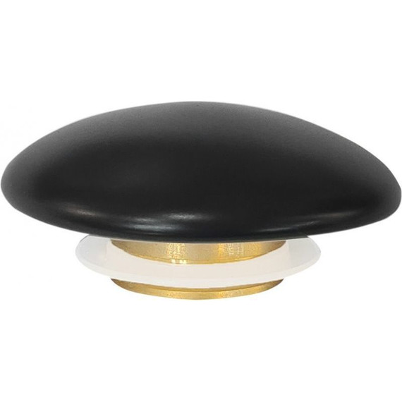 Декоративная крышка на слив для раковины Abber AC0014MB, черный матовый - фото 2