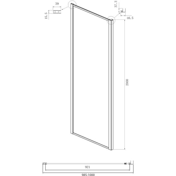 Душевое ограждение Ambassador Forsa 110x100 см 17022217ABB-100ABB, чёрный/тонированное - фото 8