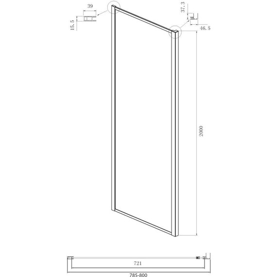 Душевое ограждение Ambassador Forsa 100x80 см 17022216ABB-80ABB, чёрный/тонированное - фото 8