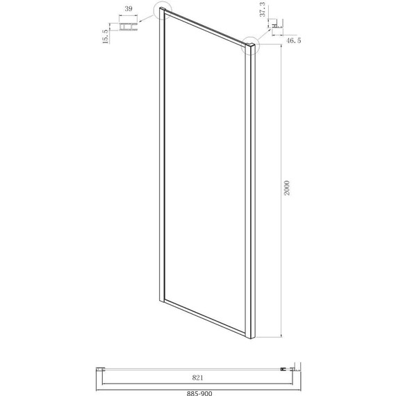Душевое ограждение Ambassador Forsa 130x90 см 17022219ABB-90ABB, чёрный/тонированное - фото 8