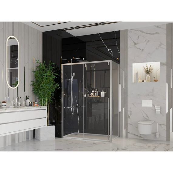 Душевое ограждение Ambassador Intense 140x110 см 110021103IX-110IX (стекло 8 мм) хром/прозрачное - фото 3