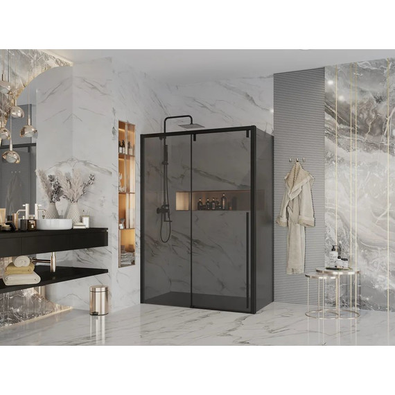 Душевое ограждение Ambassador Intense 140x90 см 110022203IBB-90IBB (стекло 8 мм) чёрный/тонированное - фото 3