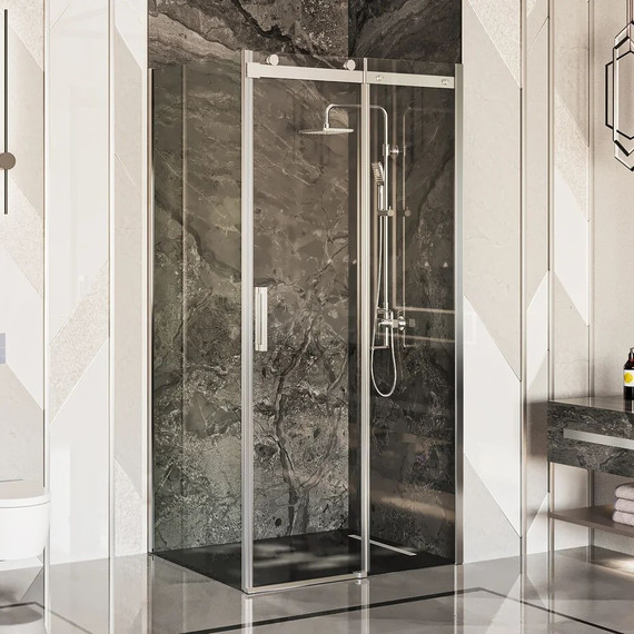 Душевое ограждение Ambassador Benefit 120x90 см 19021101HX-90HX (стекло 8 мм) хром/прозрачное - фото 2