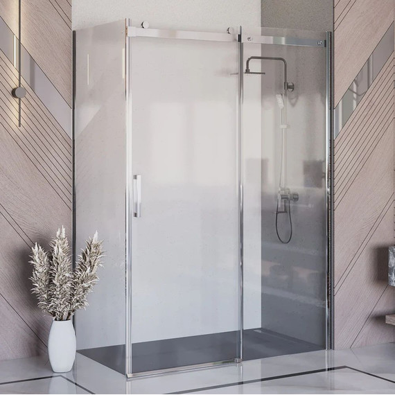 Душевое ограждение Ambassador Benefit 150x80 см 19021104HX-80HX (стекло 8 мм) хром/прозрачное - фото 2