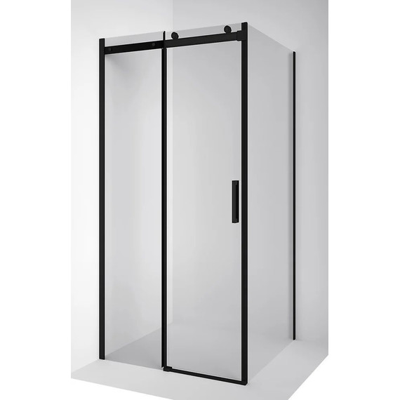 Душевое ограждение Ambassador Benefit 120x80 см 19021201HB-80HB (стекло 8 мм) чёрный/прозрачное - фото 