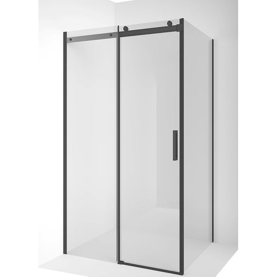 Душевое ограждение Ambassador Benefit 140x90 см 19021203HB-90HB (стекло 8 мм) чёрный/прозрачное - фото 