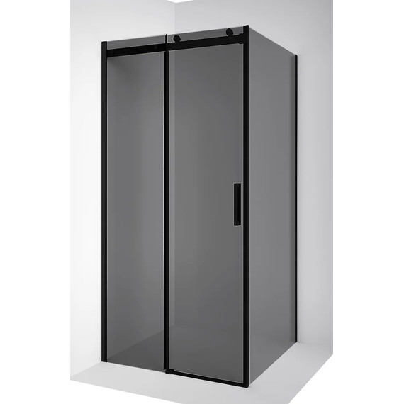 Душевое ограждение Ambassador Benefit 120x80 см 19022201HBB-80HBB (стекло 8 мм) чёрный/тонированное - фото 