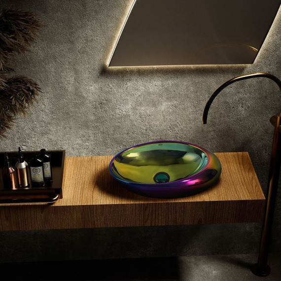 Раковина-чаша Abber Bequem 49 см AC2107Regen, хамелеон - фото 6