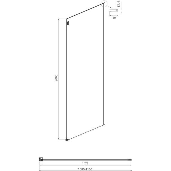 Душевое ограждение Ambassador Benefit 120x110 см 19021101HX-110HX (стекло 8 мм) хром/прозрачное - фото 6